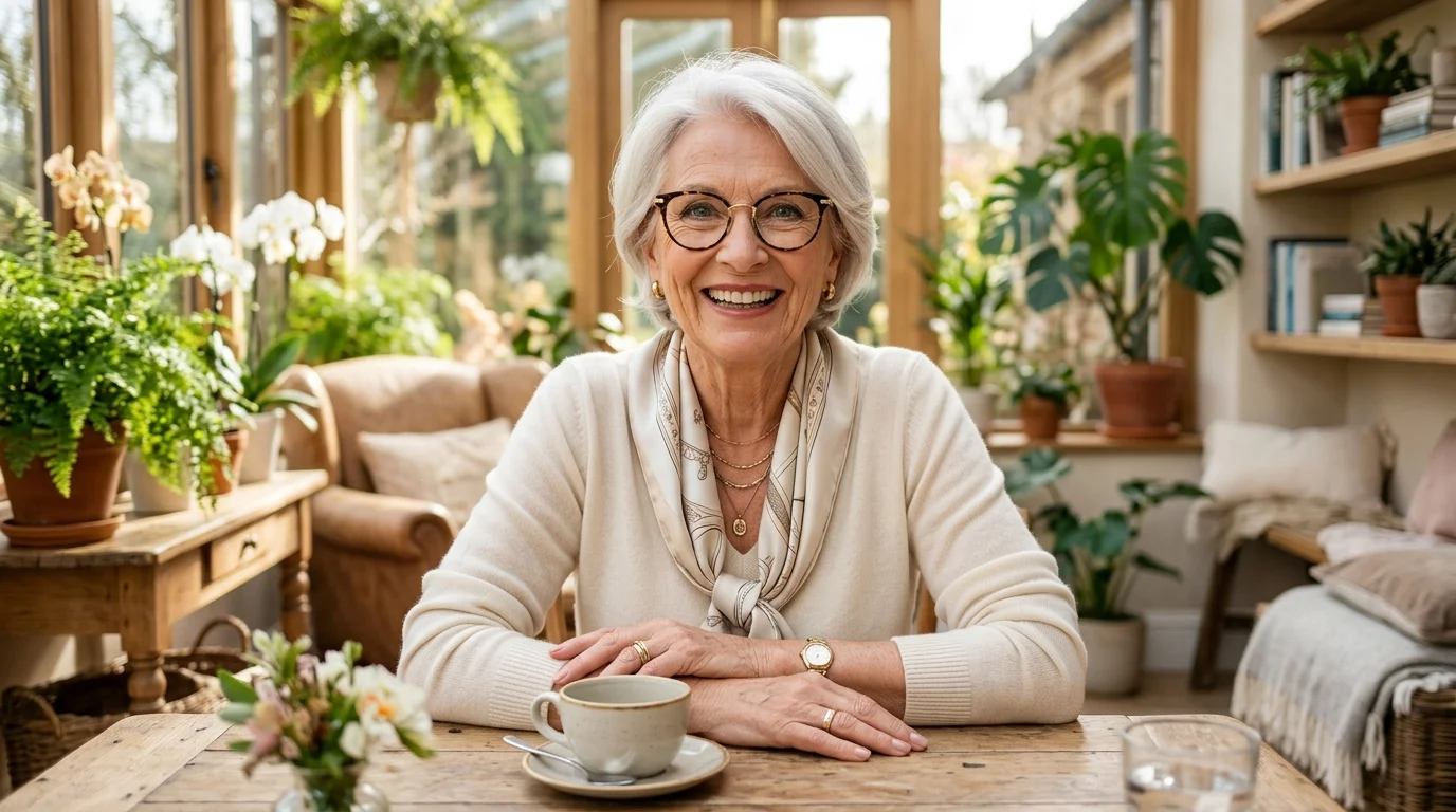 Senior élégant avec monture haut de gamme